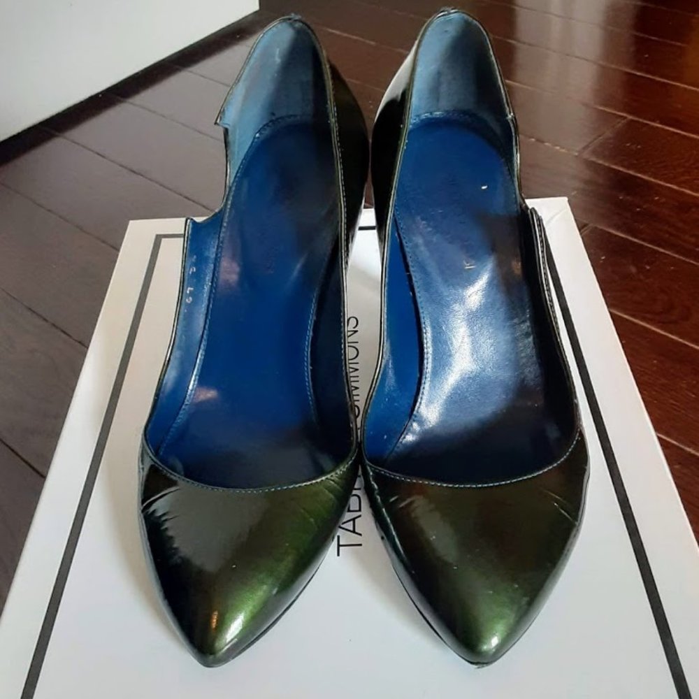 Sergio Rossi, Green-Blu Patent Leather Heels
